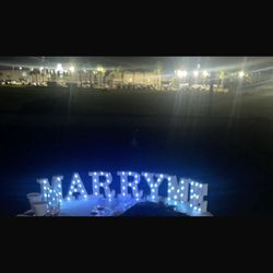 Marry Me Light Up Letters 