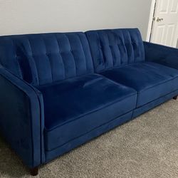 Blue Suede Couch