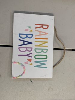 Rainbow Baby door sign