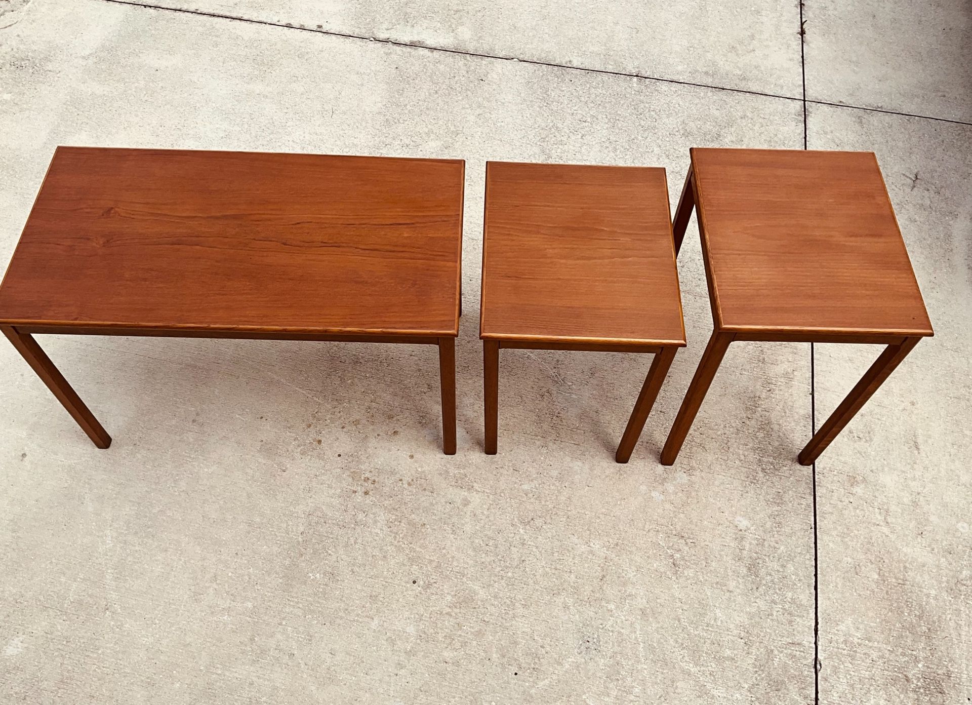 3 TeakMCM Side Tables