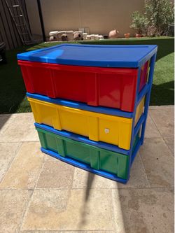Colorful plastic storage drawers!!