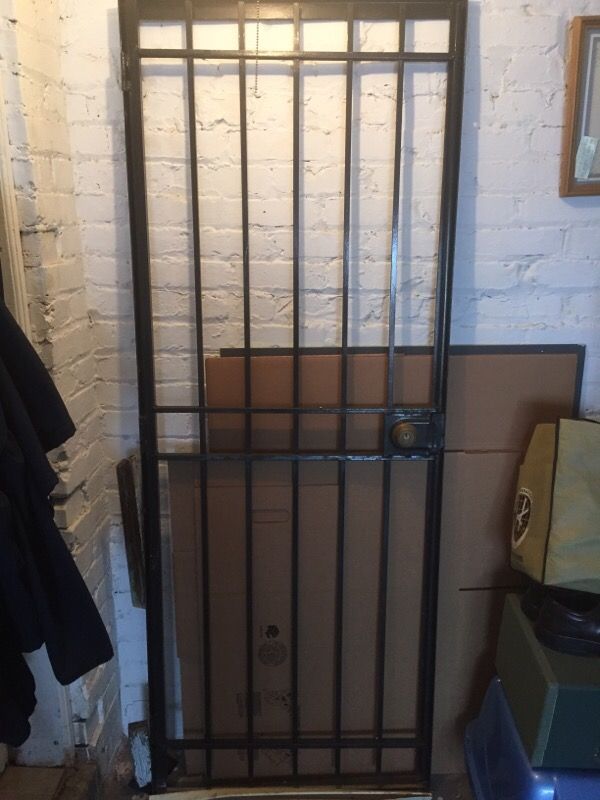 Iron security gate. 29.5 x 78.5