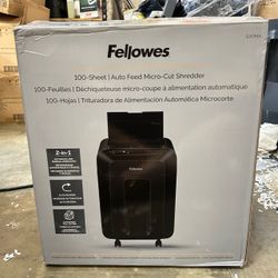 Fellowes AutoMax 100MA 100-Sheet Micro-Cut Autofeed 2-in-1 Paper Shredder for Office/Small Office