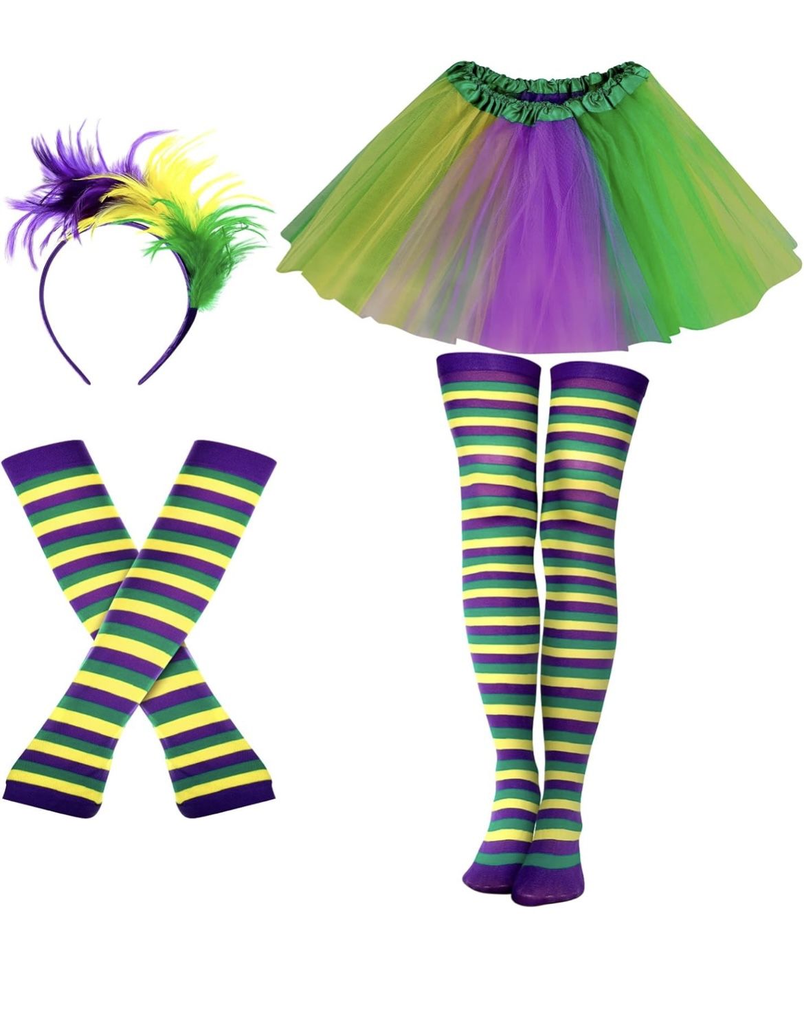 4 Pcs Costume Set for Women Tulle Tutu Skirt