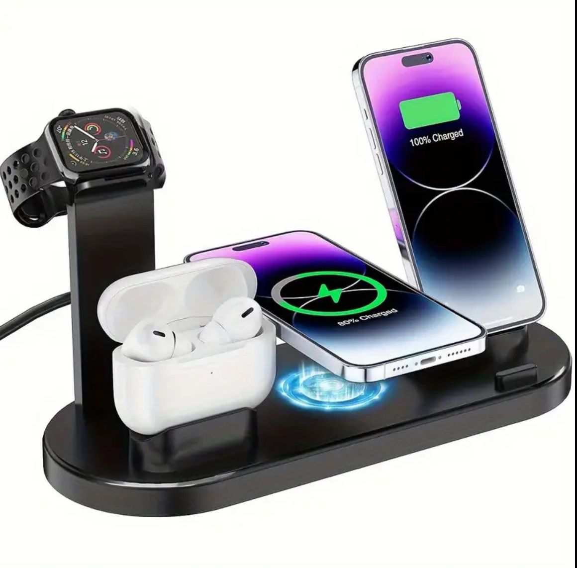 15W Fast Charging Station, Folding Wireless Charger Stand For Samsung For IPhone15 14, 13, 12, 11/Pro/Max/Mini/Plus, X, XR, XS/Max, SE, 8/Plus, For Ap