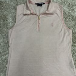 Ralph Lauren Pink Sleeveless Polo Shirt
