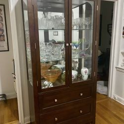 Cherry Wood China Cabinet