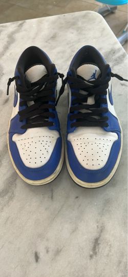 Air Jordan 1 Low Blue & White Sneakers – Men’s [Size] U.S. 8.5