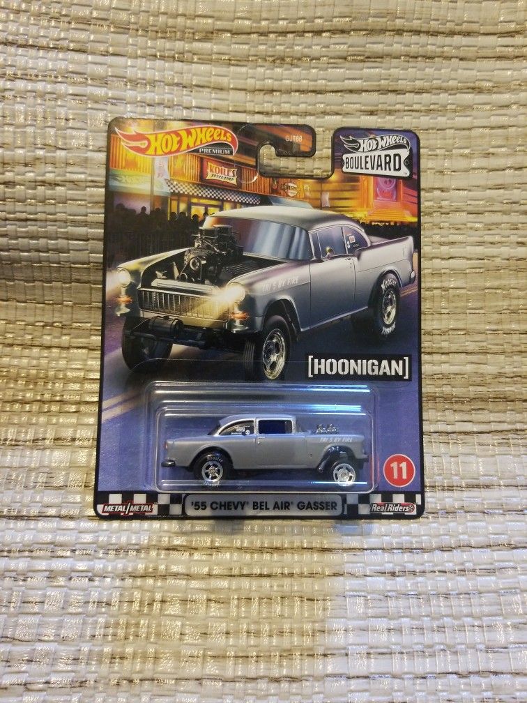 Hot Wheels Boulevard Premium '55 Chevy Bel Air Gasser Hoonigan 1955 Chevrolet Gasser