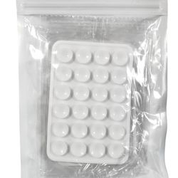 Silicone Double-Sided Suction Phone Case Strong Grip Pads 3 Pack - White