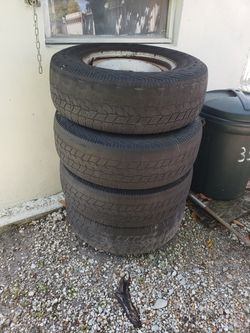 chevy van rims w/used tires and lugs