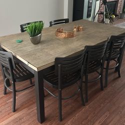 Dining room table and chairs