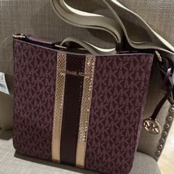 Michael Kors Crossbody Purse Large Burgundy