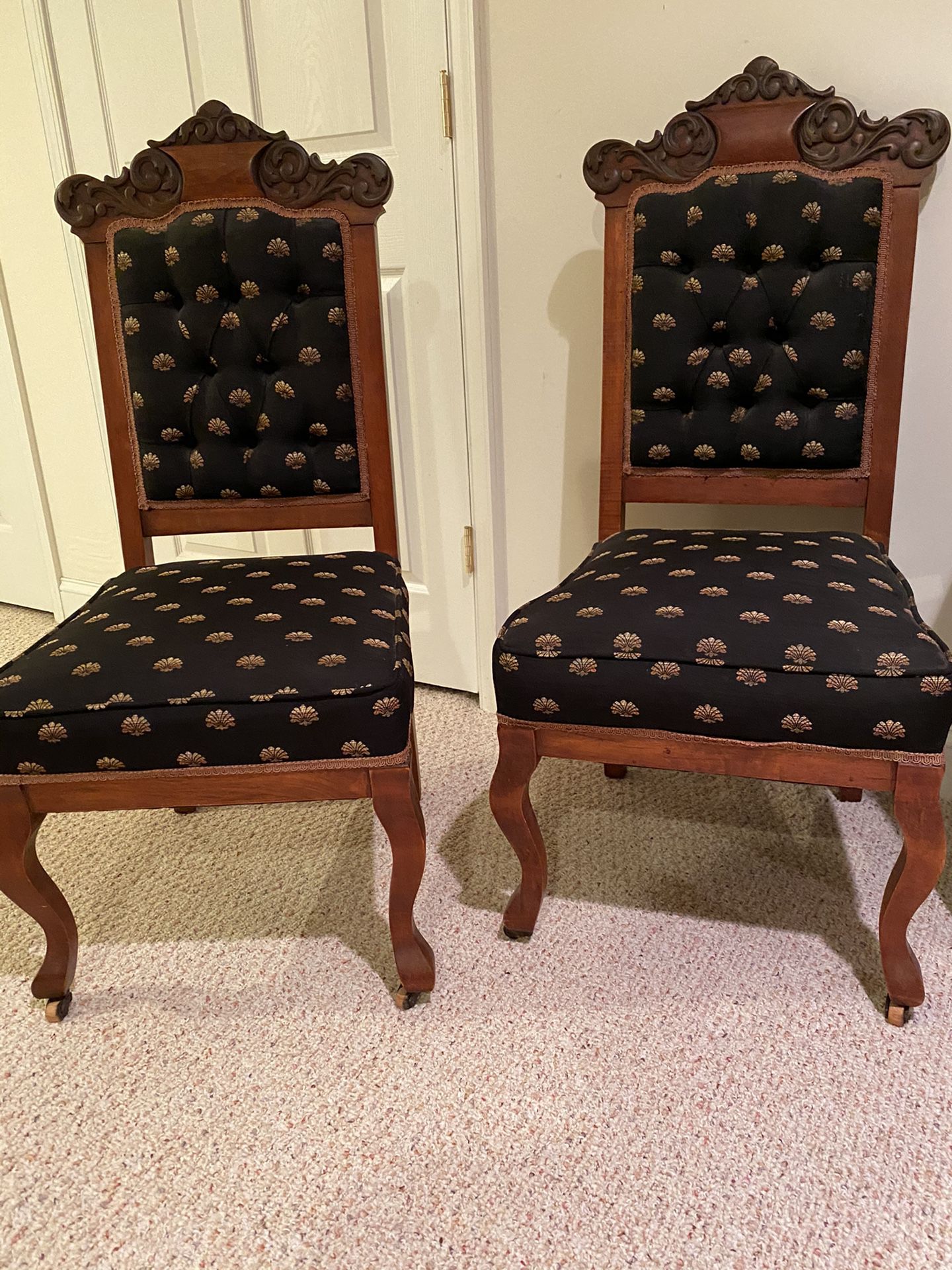 Pair of Victorian-era chairs