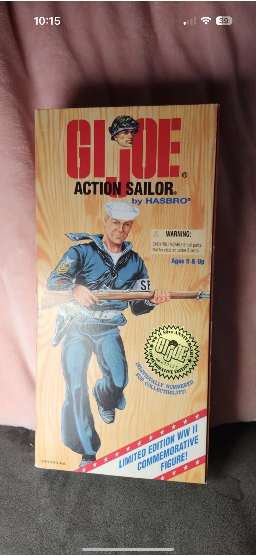GI JOE WWII Commemorative Exclusive 12" AA Action Sailor Hasbro Vintage 1996 NOS
