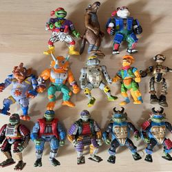 Teenage Mutant Ninja Turtle Action Figures Lot Vintage TMNT Toys