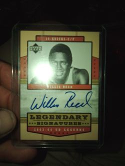 Willis Reed autograph basketball card
