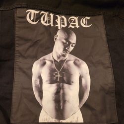 VINTAGE TUPAC 2PAC BLACK DENIEM JACKET