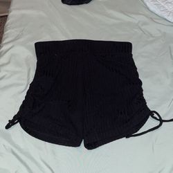 XS Black Booty Shorts 