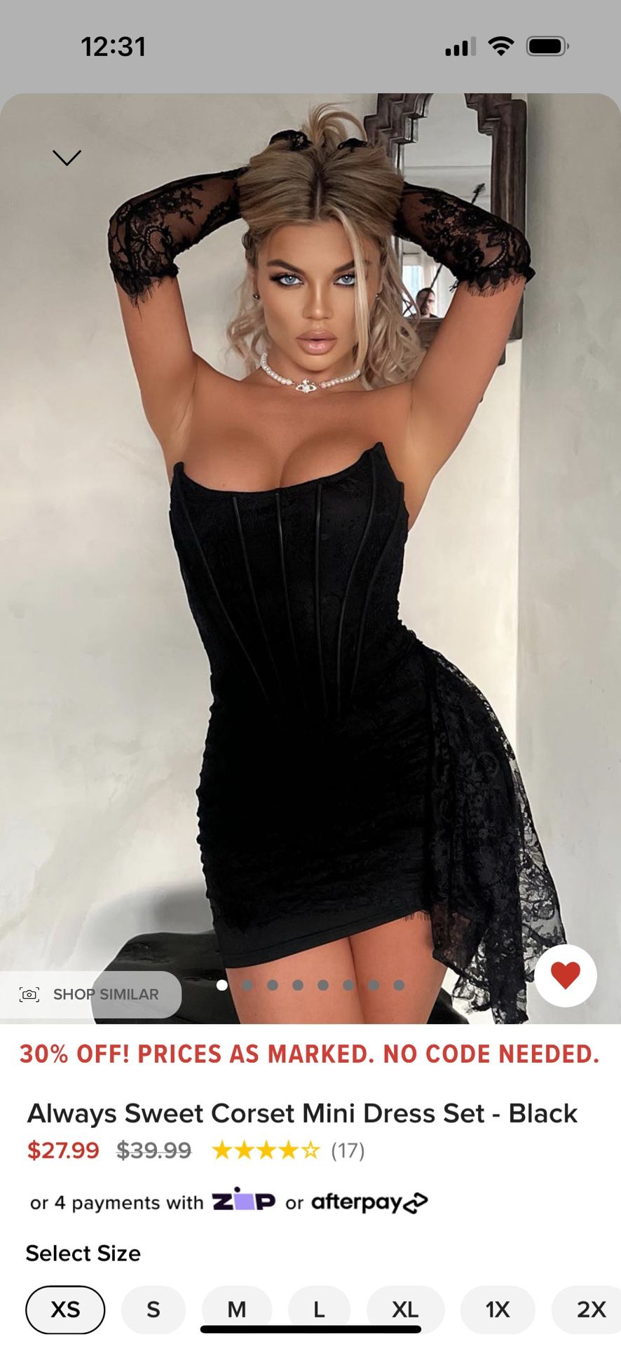 Fashion Nova Always Sweet Corset Mini Dress