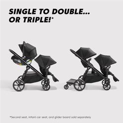 Baby Jogger City Select 2 Double Stroller With Car Seat Attachment 
