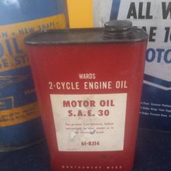 Montgomery Ward Vintage Oil Can FULL 