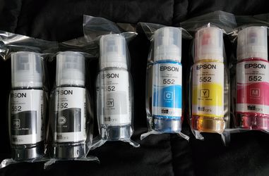 Genuine Epson 552 Ink Bottle 6 Pack for ET-8500 ET-8550