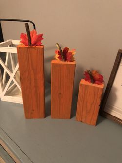 Wooden pumpkins