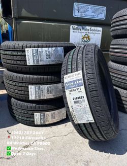 195/60R15 Kumho Set of Tires Installed and Balanced Set de Llantas Nuevas Instaladas y Balanceadas
