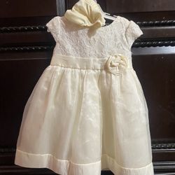 White Ivory dress And Green Dress