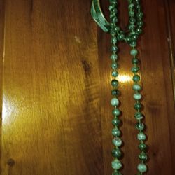 Malachite Beaded Necklace Sets Vintage 
