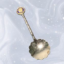 St. Augustine Florida USA 1970s Silver-Tone Scalloped Souvenir Spoon, 4”