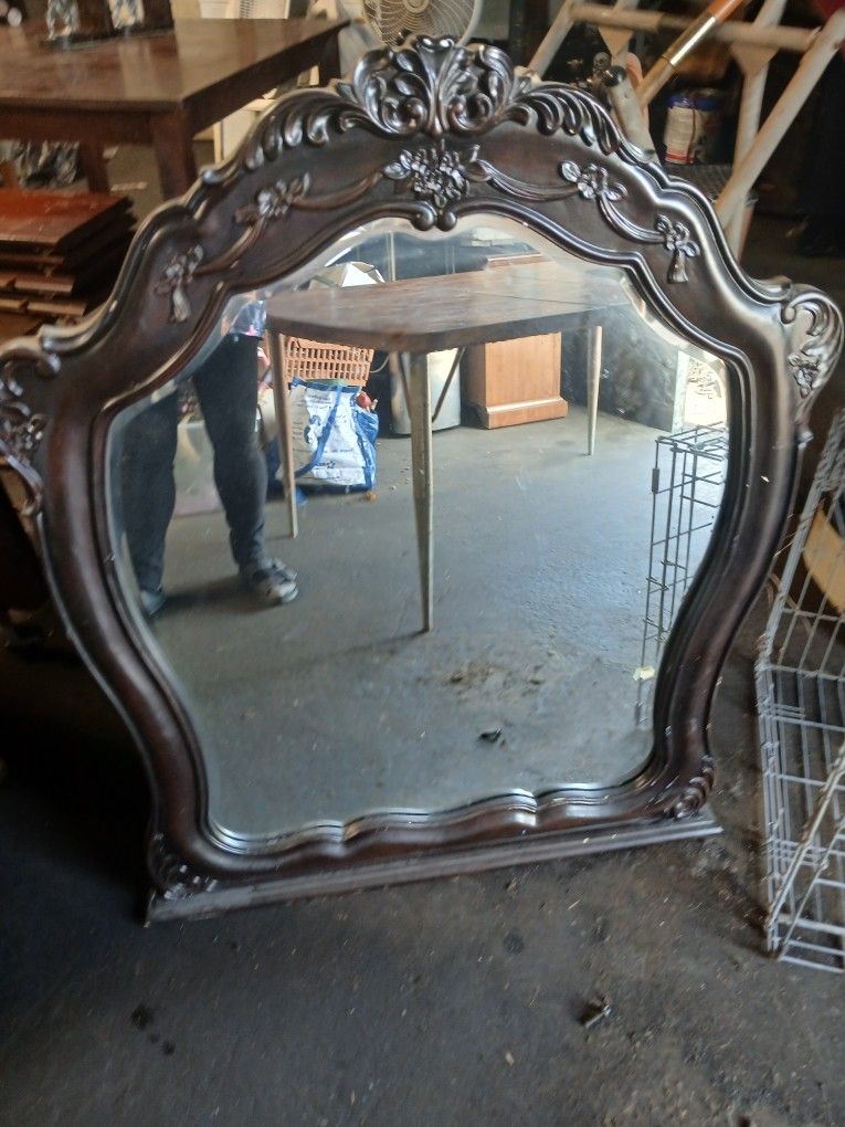 Hand Carved Antique Mirror