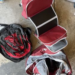 Two Kelly camping bags plus backpack, $75 cash
