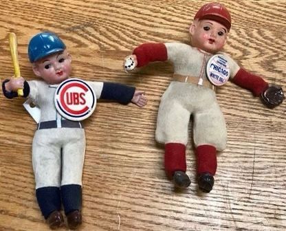 READ Vintage Chicago Cubs and White Sox Dolls