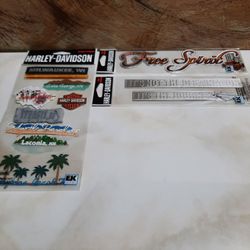 Three Harley Davidson Arts & Craft Items