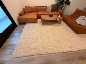 Jute loop ivory rug