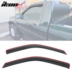 Fits 2004-2012 Chevy Colorado GMC Canyon Regular Cab Window Visors Guards In-Channel