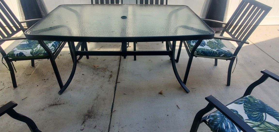 Glass Patio Table 