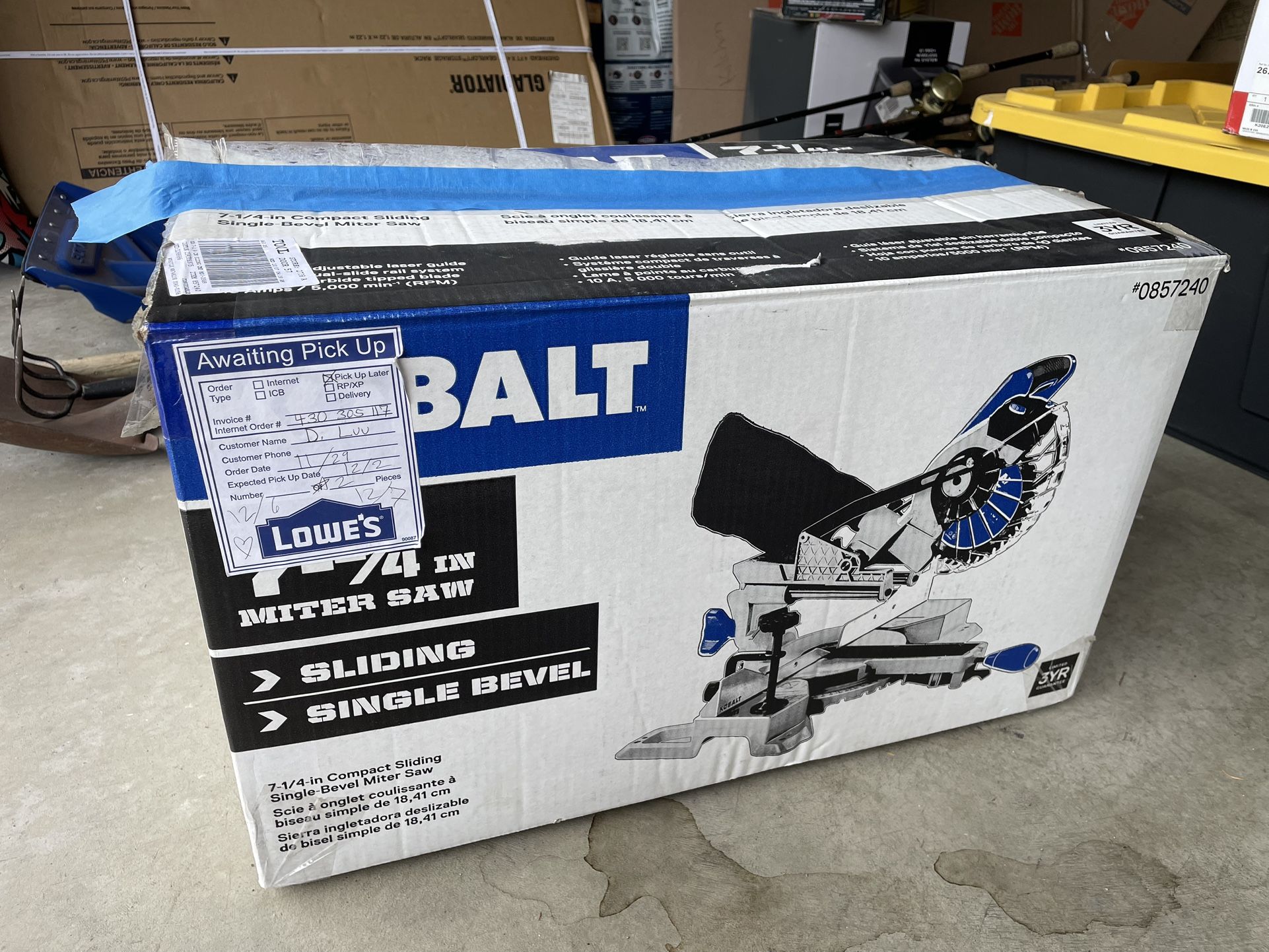 Kobalt 7-1/4 Sliding Miter Saw