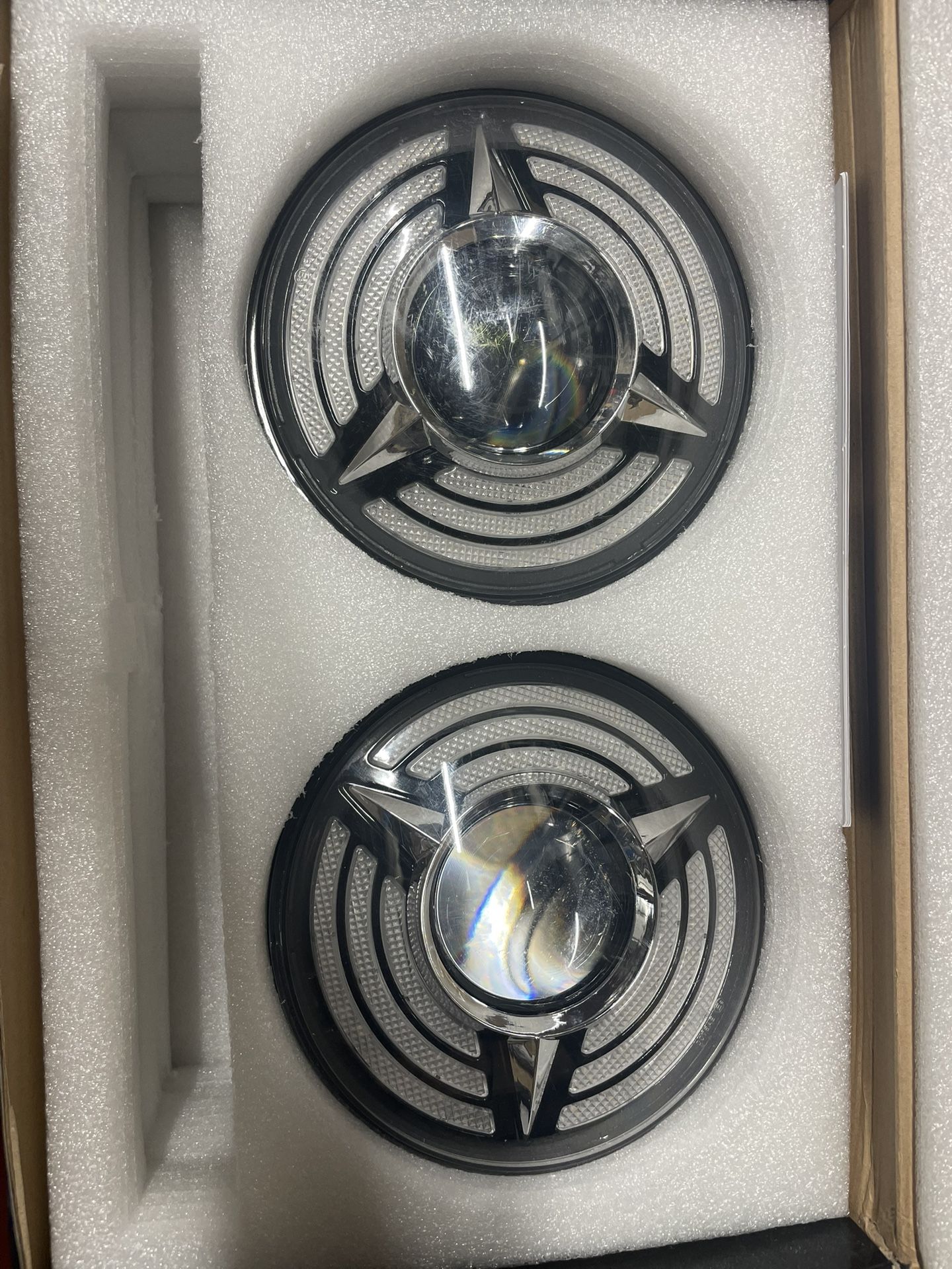 7”inch Round Led Headlights With Drl Sequential Turn Signals