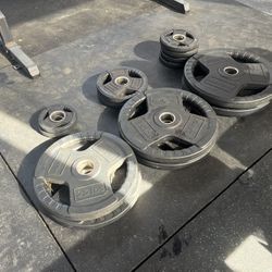 Olympic Weight Plate 255lb Set | Rubber coated