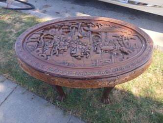 Vintage Antique hand carved  Chinese coffee table