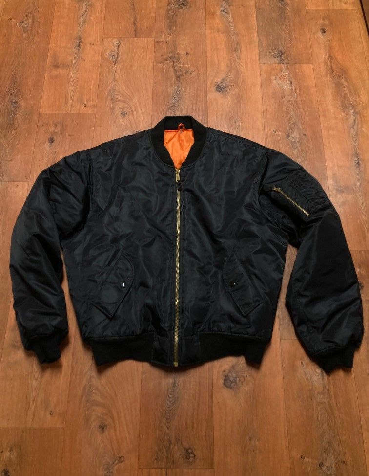 Vtg Jacket, Flyer’s Man Intermediate MA-1 Reversible Bomber Alpha Industries 4XL