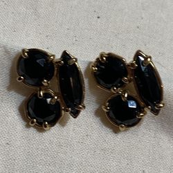 Kate Spade of New York, Women`s Cluster Stud Black Gold Earrings