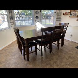 Red Wood Kitchen Table 