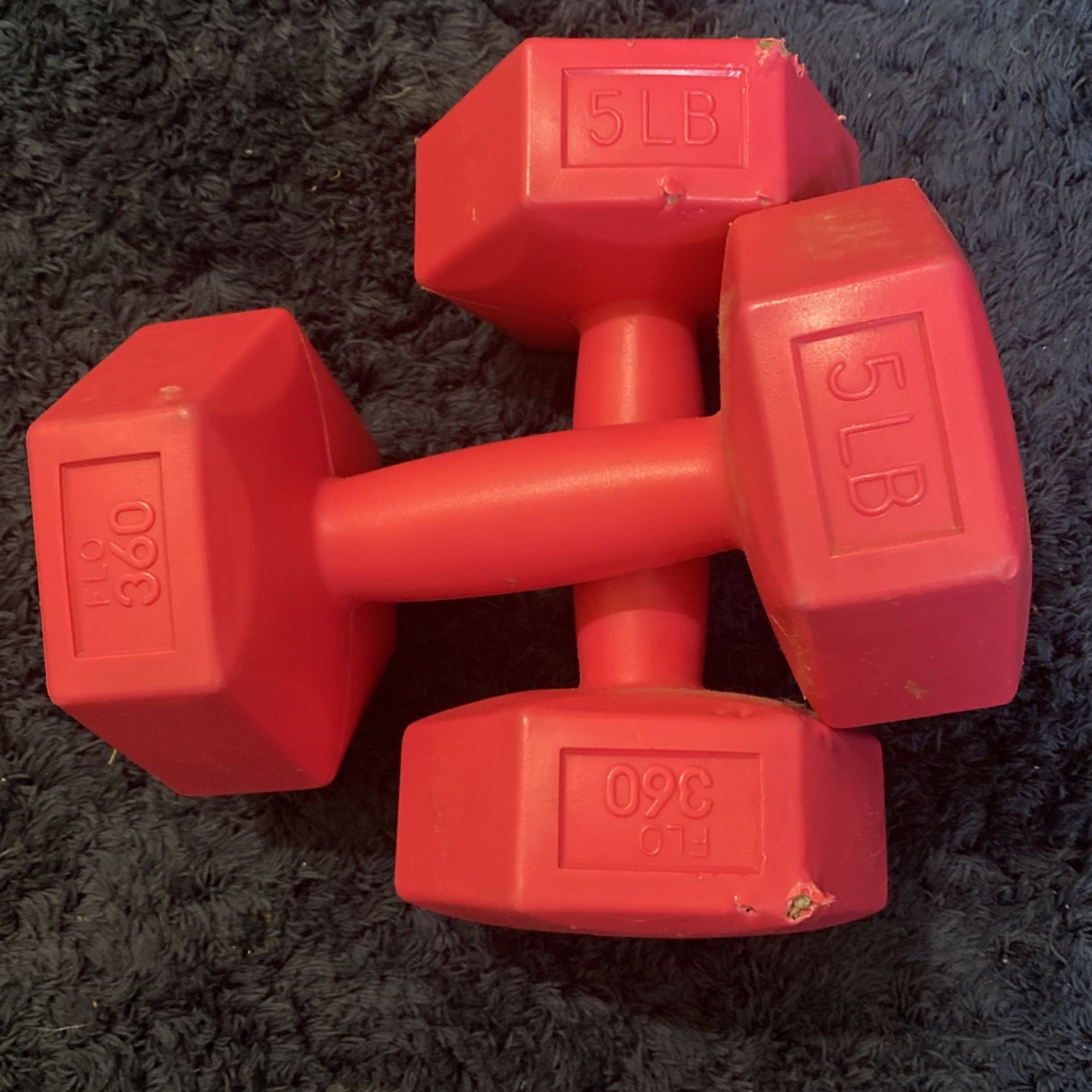 Set Of 5 Lb Dumbbells 