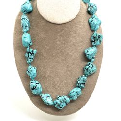 Magnesite Turquoise Necklace 22”