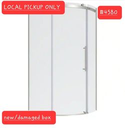 ➿️ Ovation Curve 36"Wx72"H Round Sliding Semi Frameless Corner Shower Door #4580
