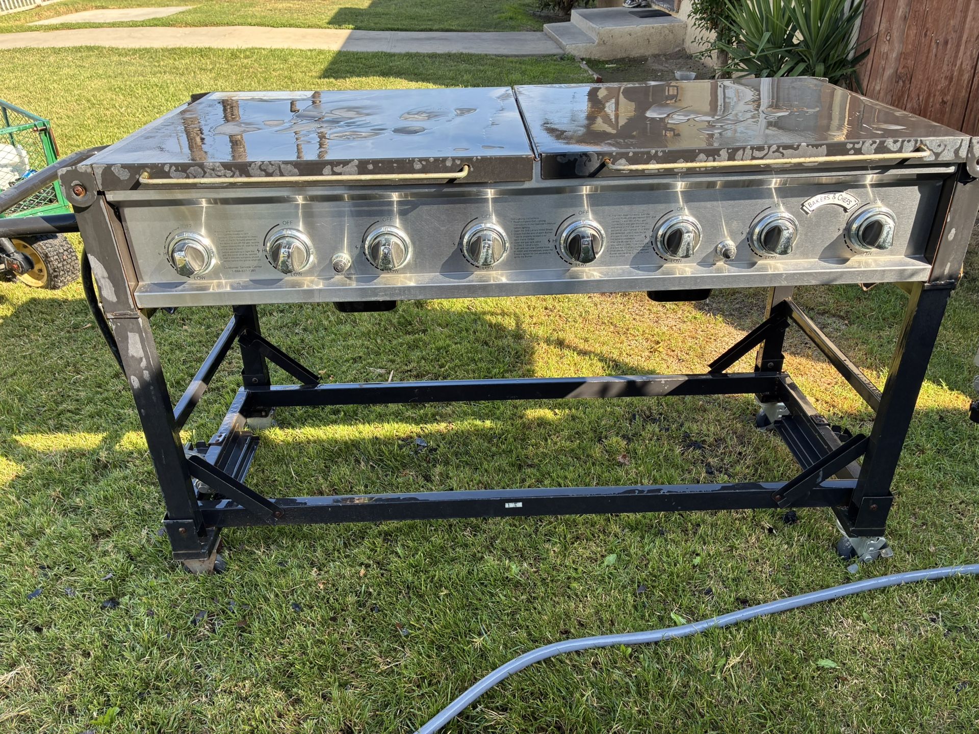 Asador De 8  Quemadores Con Plancha Para Tacos